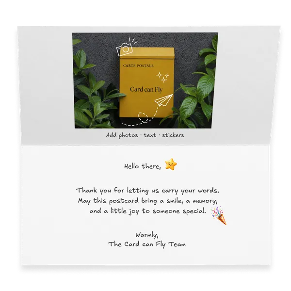 Three-Photo DL Landscape Greeting Card – Row Layout — 2