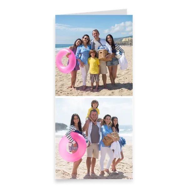 Two-Photo DL Portrait Greeting Card — 1