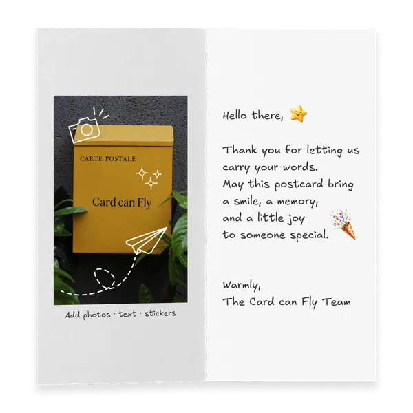 Two-Photo DL Portrait Greeting Card — 2