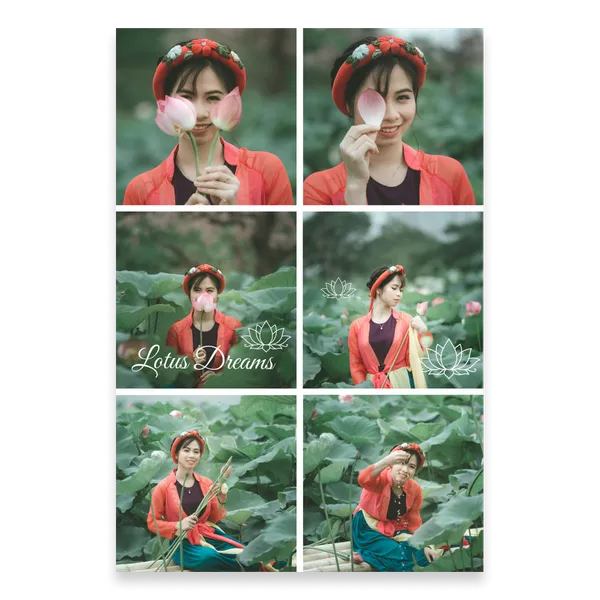 Six-Photo Portrait Postcard — 1