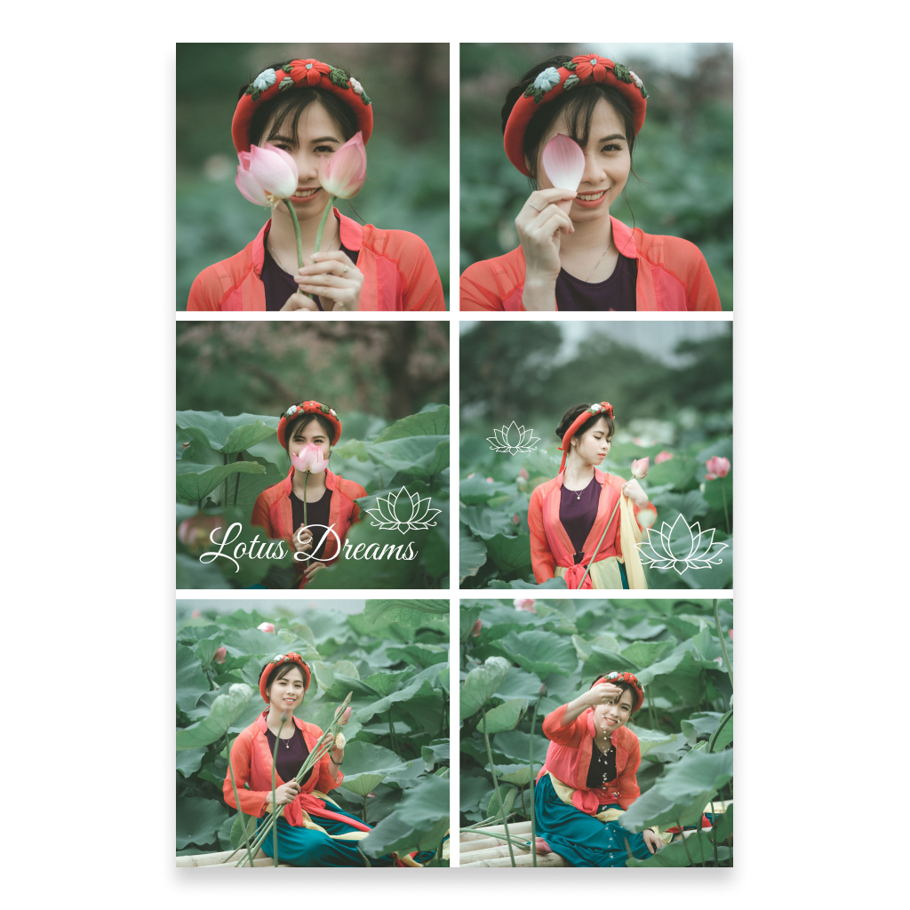 Six-photo postcard
