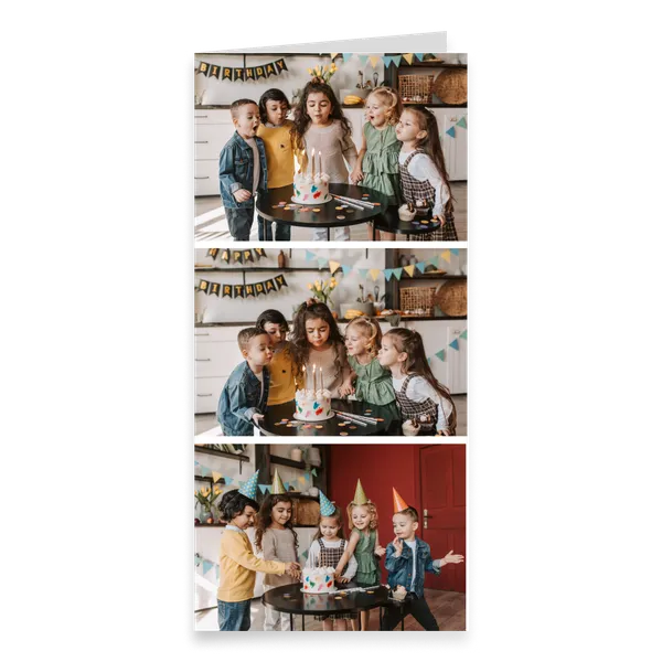Three-Photo DL Portrait Greeting Card — 1
