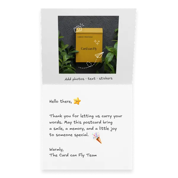 Create Your Own Square Greeting Card S – Top Fold — 2