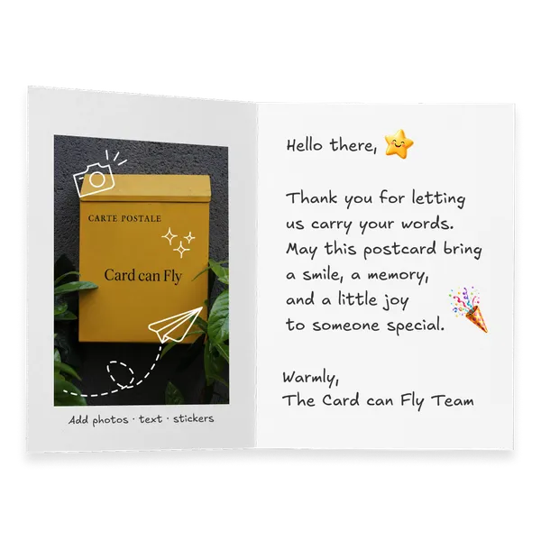 Five-Photo Portrait Greeting Card M – One Bottom — 2