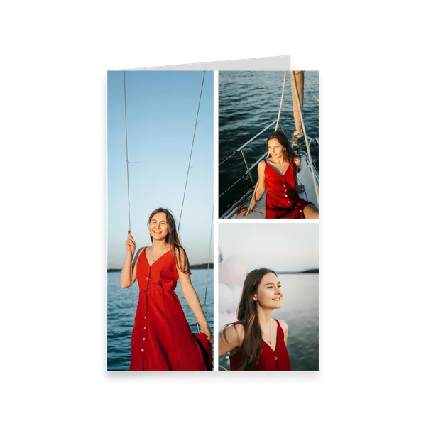 Three-Photo Portrait Greeting Card M – One Left — 1