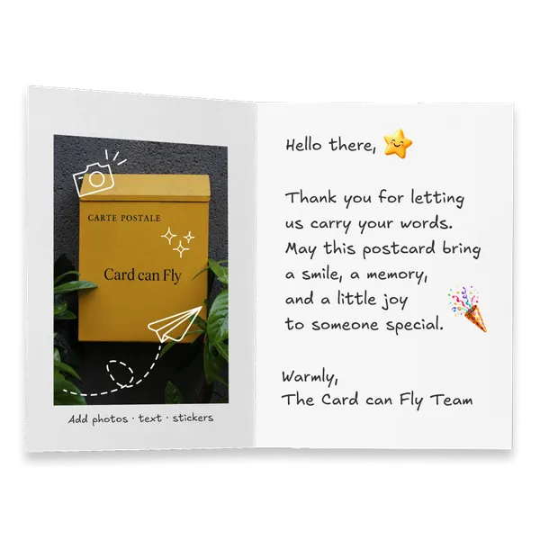 Four-Photo Portrait Greeting Card A5 — 2