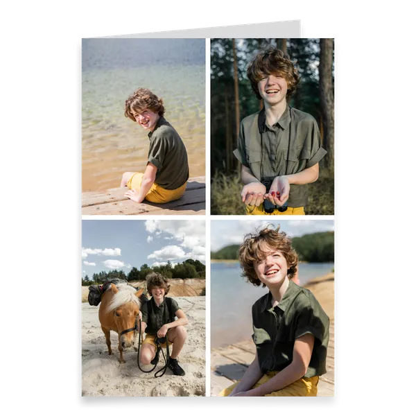 Four-Photo Portrait Greeting Card A5 — 1