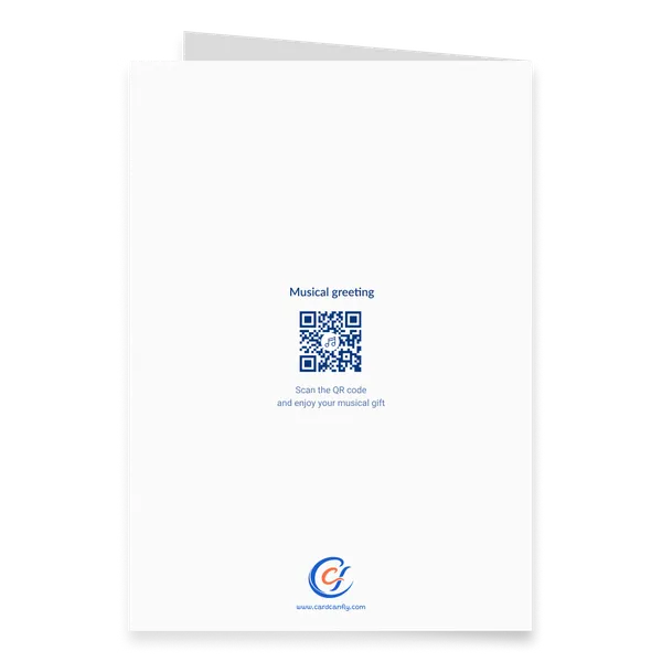 One-Photo Portrait Greeting Card A5 with Text — 3