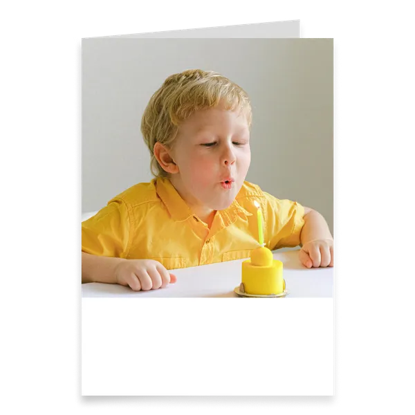 One-Photo Portrait Greeting Card A5 with Text — 1