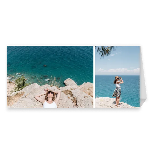 Two-Photo DL Landscape Card with Stand – Large Left — 1