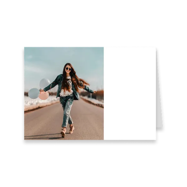 One-Photo Landscape Greeting Card M with Text — 1