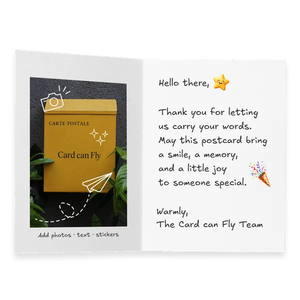 Create Your Own Portrait Greeting Card A5 — 2