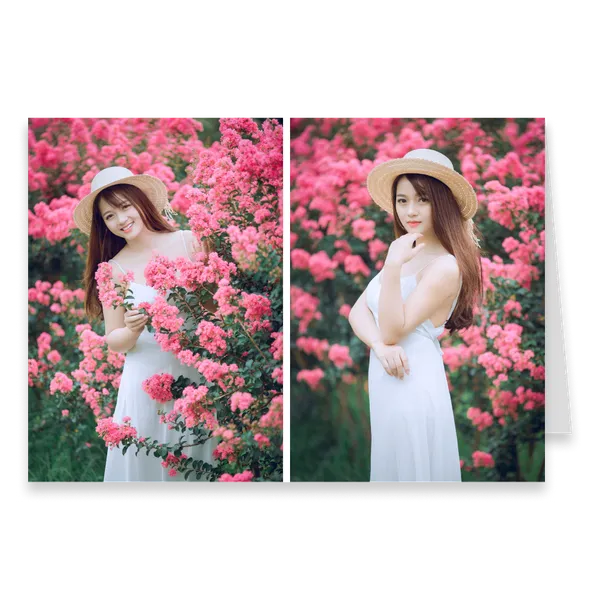 Two-Photo Landscape Greeting Card A5 — 1