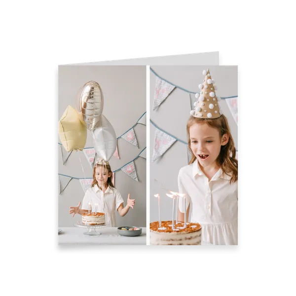 Two-Photo Square Card – Left Fold — 1