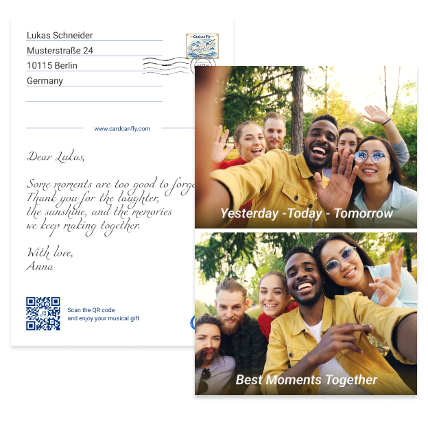 Portrait postcard templates
